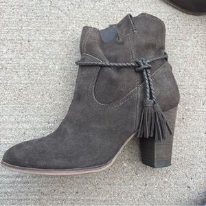 Dolce Vita Dark Brown Suede Ankle Booties